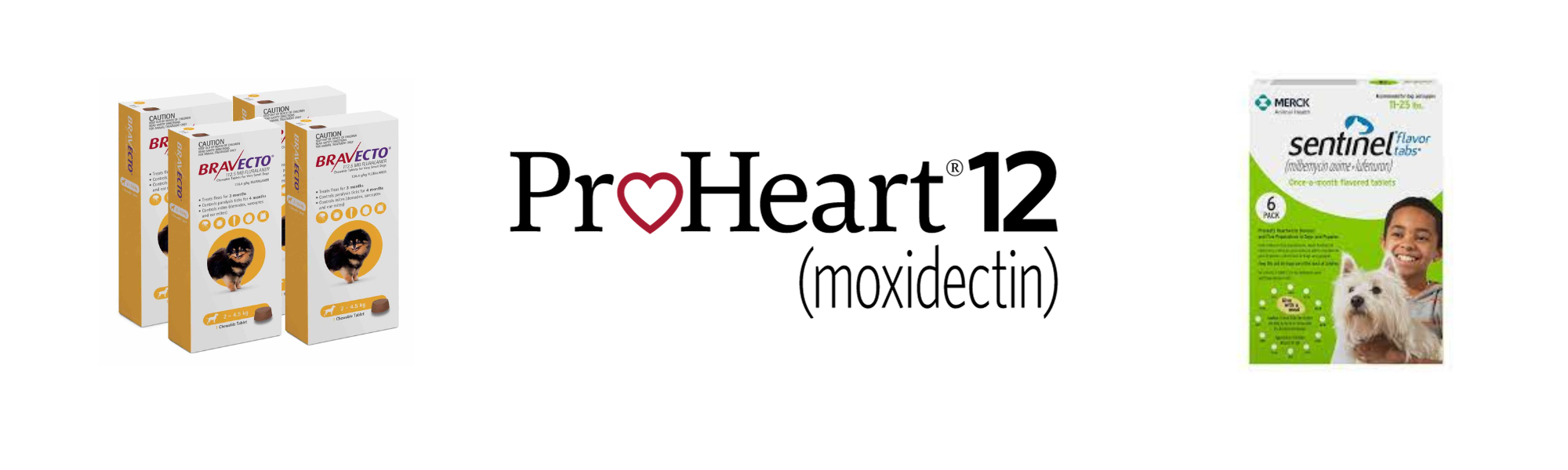 Flea and tick prevention, proheart, sentinel, and bravecto